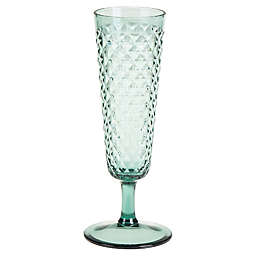 Bee & Willow™ Textured Stemmed Champagne Flute in Green