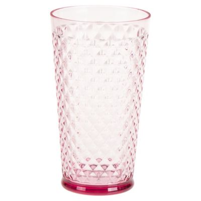 Bee &amp; Willow&trade; Textured Highball Glass in Pink