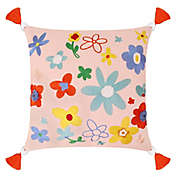 H for Happy&trade; Easter Flower Indoor/Outdoor Square Throw Pillow