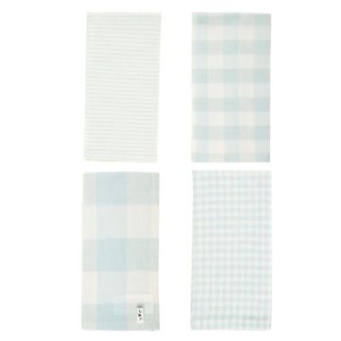 Bee &amp; Willow&trade; Check and Stripe Napkins in Smoke(Set of 4). View a larger version of this product image.