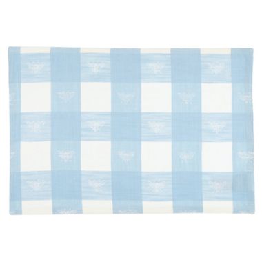Bee &amp; Willow&trade; Gingham Bee Placemats in Skyway (Set of 4). View a larger version of this product image.
