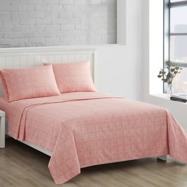 Simply Essential&trade; Printed Microfiber Standard/Queen Pillowcases in Coral Haze (Set of 2). View a larger version of this product image.