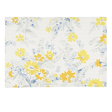 Bee &amp; Willow&trade; Daisy Floral Bouquet/Ticking Stripe Reversible Placemat (Set of 4). View a larger version of this product image.