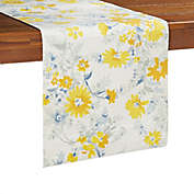 Bee &amp; Willow&trade; Daisy Floral Bouquet/Ticking Stripe Reversible Table Runner