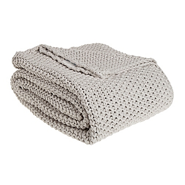 Nestwell&trade; Knit Throw Blanket in Grey. View a larger version of this product image.