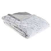 Bee &amp; Willow&trade; Cable Knit Faux Fur Throw Blanket in Grey