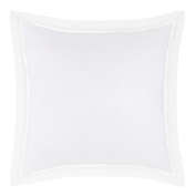 Everhome&trade; Reid Ladder Stitch European Pillow Sham in White