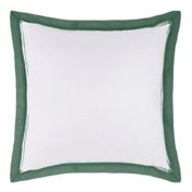 Everhome&trade; Reid Ladder Stitch European Pillow Sham in Dark Green