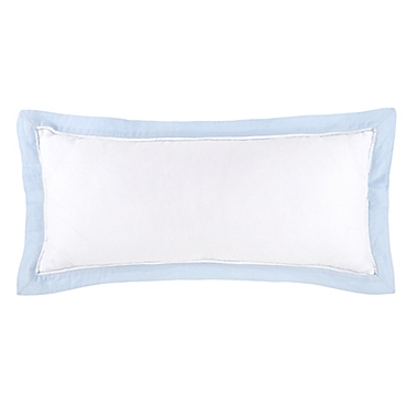 Everhome&trade; Reid Ladder Stitch Lumbar Throw Pillow in Blue. View a larger version of this product image.