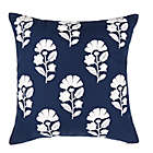 Alternate image 0 for Everhome&trade; Floral Square Throw Pillow in Navy/White