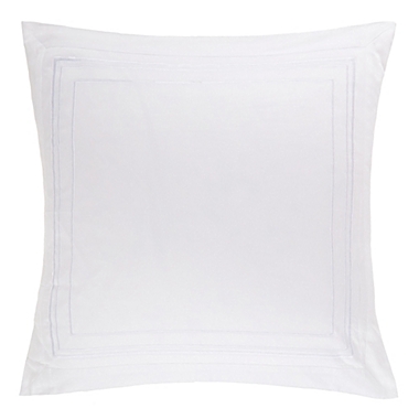 Everhome&trade; Sullivan Triple Baratta 400-Thread-Count European Pillow Sham in White/White. View a larger version of this product image.