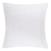 Everhome&trade; Sullivan Triple Baratta 400-Thread-Count European Pillow Sham in White/White