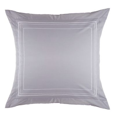 Everhome&trade; Sullivan Triple Baratta 400-Thread-Count European Pillow Sham in Grey/White
