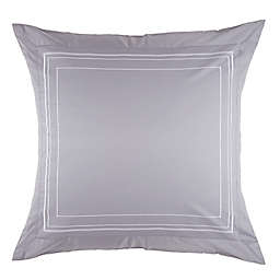 Everhome™ Sullivan Triple Baratta 400-Thread-Count European Pillow Sham in Grey/White