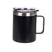 Simply Essential&trade; Thermo 14 oz. Stainless Steel Mug with Lid in Black