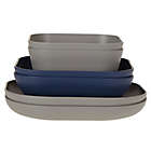 Alternate image 2 for Simply Essential&trade; 6-Piece Eco-Plastic Dinnerware Set in Grey/Blue