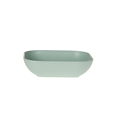 Simply Essential&trade; 6-Piece Eco-Plastic Dinnerware Set in Grey/Aqua. View a larger version of this product image.