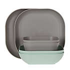 Alternate image 0 for Simply Essential&trade; 6-Piece Eco-Plastic Dinnerware Set in Grey/Aqua
