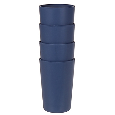 Simply Essential&trade; Eco-Plastic Tumblers in Navy (Set of 4). View a larger version of this product image.