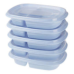 Simply Essential™ 10-Piece 2-Section Divided Food Storage Container Set in Zen Blue