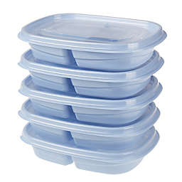 Simply Essential™ 10-Piece 3-Section Food Storage Container Set in Zen Blue