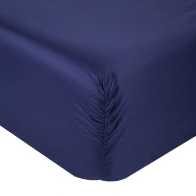 Everhome&trade; Egyptian Cotton 700-Thread-Count King Fitted Sheet in Navy