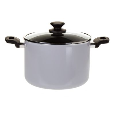 Simply Essential&trade; Nonstick 8 qt. Aluminum Covered Stock Pot in Grey