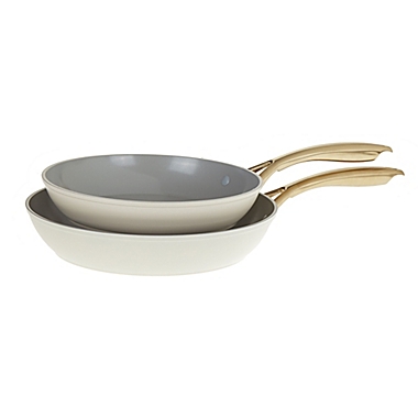 Our Table&trade; Limited Edition Nonstick Aluminum 2-Piece Fry Pan Set in Ivory. View a larger version of this product image.