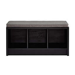 Squared Away™ 3-Cube Storage Bench in Raven Black