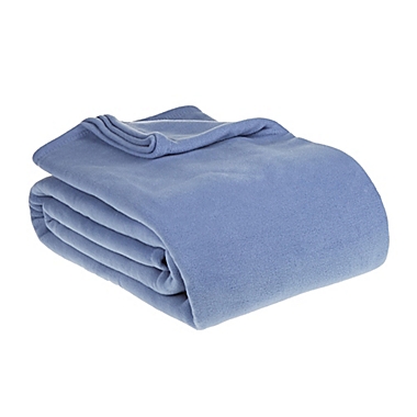 Simply Essential&trade; Microfleece Twin Blanket in Country Blue. View a larger version of this product image.