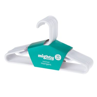 mighty goods&trade; 10-Pack Notched Children's Hangers in White. View a larger version of this product image.