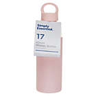 Alternate image 1 for Simply Essential&trade; 16.9 oz. Glass Water Bottle in Pink