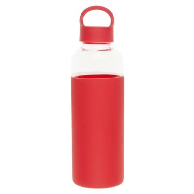 Simply Essential&trade; 16.9 oz. Glass Water Bottle in Red