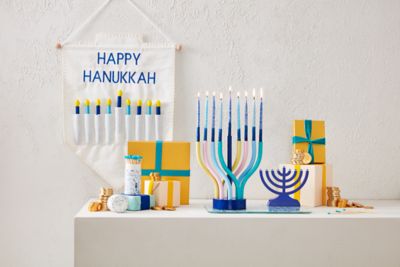 H for Happy&trade; Premium Hanukkah Menorah Candles in Frost Blue (Set of 45)
