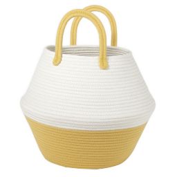 Squared Away™ 3-in-1 Handled Rope Storage Basket in Misted Yellow