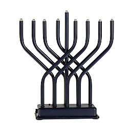 H for Happy™ Modern Hanukkah Electric Menorah in Matte Navy