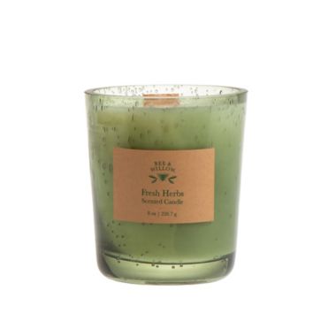 Bee & Willow&trade; Refreshing Herb Medium Single Wick Jar Candle in Green. View a larger version of this product image.