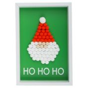 H for Happy&trade; "HO HO HO" Pom Pom Santa Christmas Decorative Sign