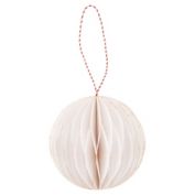 H for Happy&trade; 3-Inch Large Paper Christmas Ornaments in White/Gold (Set of 4)