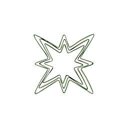 H for Happy™ 3-Piece Holiday Star Cookie Cutters Set in Classic Green