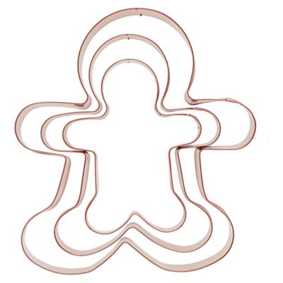 H for Happy&trade; 3-Piece Holiday Gingerbread Man Cookie Cutters Set in Bright White