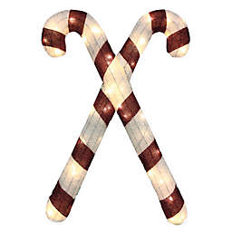 H for Happy™ 36-Inch LED Candy Canes Decorative Christmas Sign in Red/White