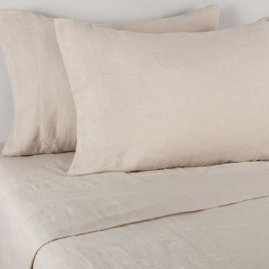 The Threadery&trade; Pure Belgian 165-Thread-Count Standard Pillowcases in Natural (Set of 2). View a larger version of this product image.