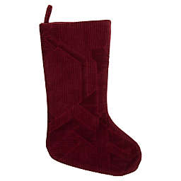 Christmas 18-Inch Velvet Quilted Holiday Stocking