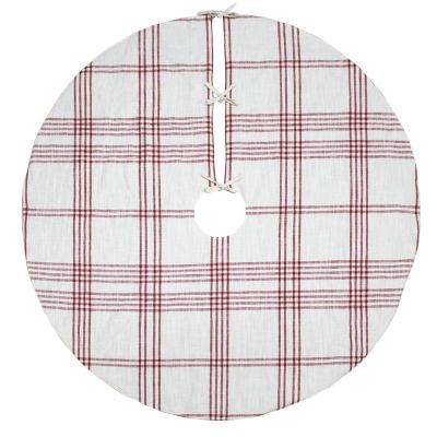 Bee & Willow&trade; Traditional Plaid Holiday Tree Skirt in Red
