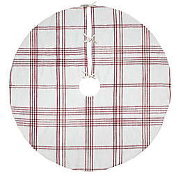 Bee & Willow™ Traditional Plaid Holiday Tree Skirt in Red