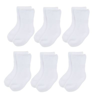 mighty goods&trade; 6-Pack Stretch Terry Socks in White. View a larger version of this product image.