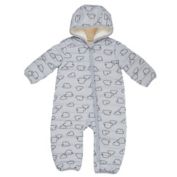 mighty goods&trade; Zip-Up Sherpa Lined Puffer Pram in Grey Highrise Animal