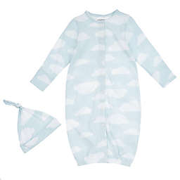 mighty goods™ Preemie 2-Piece Sleepgown and Hat Set in Blue Clouds