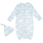 Alternate image 0 for mighty goods&trade; Newborn 2-Piece Sleepgown and Hat Set in Blue Clouds